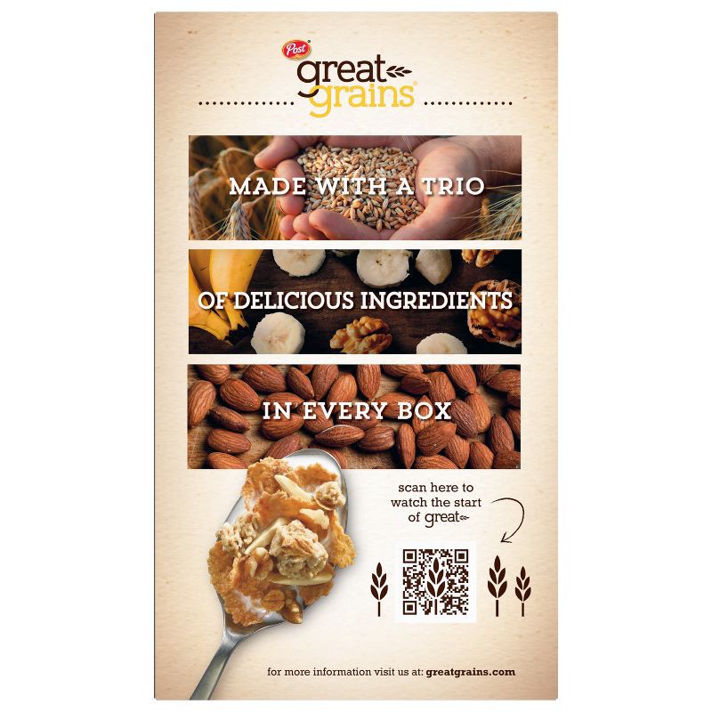 slide 2 of 6, Post Great Grains Banana Nut Crunch Breakfast Cereal - 18oz, 18 oz