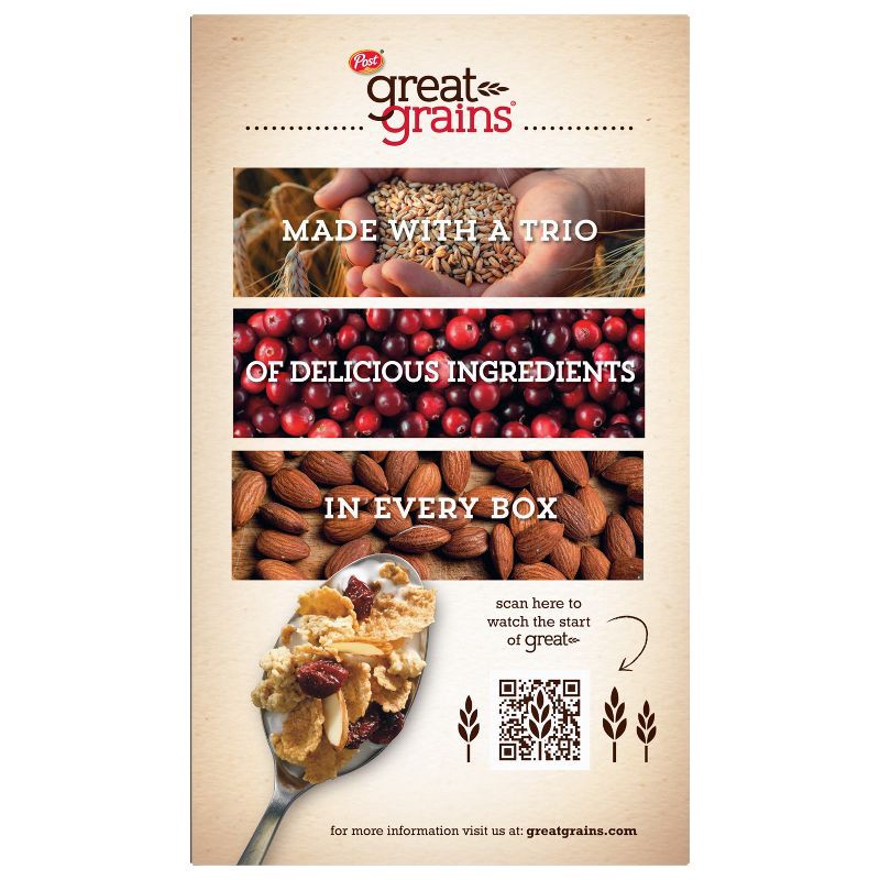 slide 2 of 8, Post Great Grains Cranberry Almond Crunch Breakfast Cereal - 17oz, 17 oz