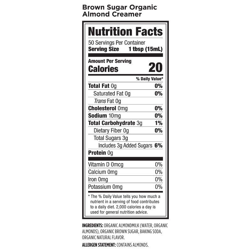 slide 2 of 9, Califia Farms Organic Brown Sugar Almond Milk Coffee Creamer - 25.4 fl oz, 25.4 fl oz