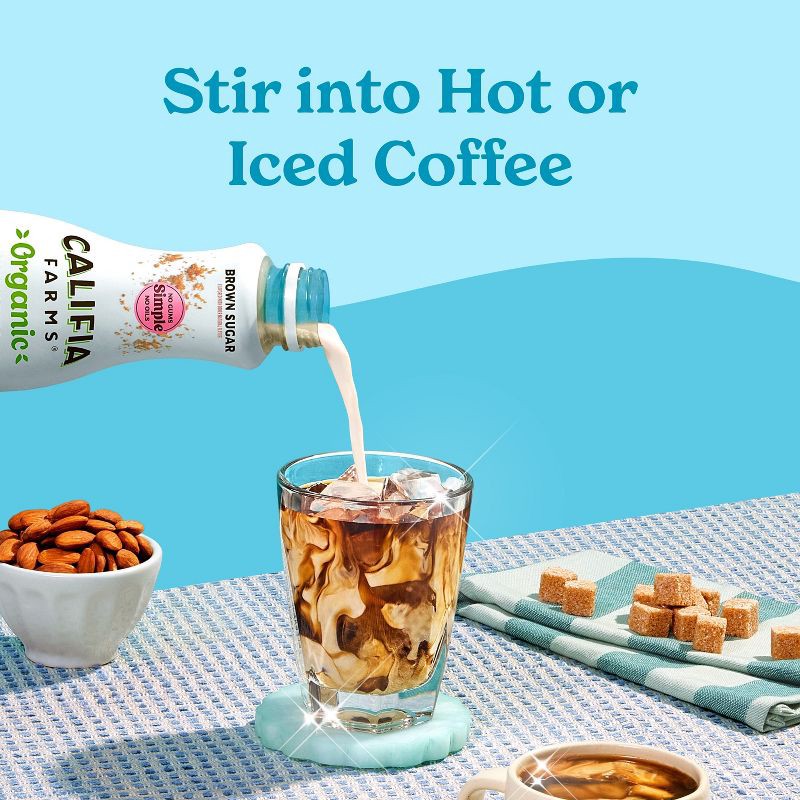 slide 5 of 9, Califia Farms Organic Brown Sugar Almond Milk Coffee Creamer - 25.4 fl oz, 25.4 fl oz