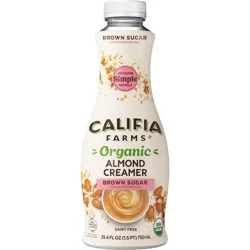 Califia Farms Organic Brown Sugar Almond Milk Coffee Creamer - 25.4 fl oz