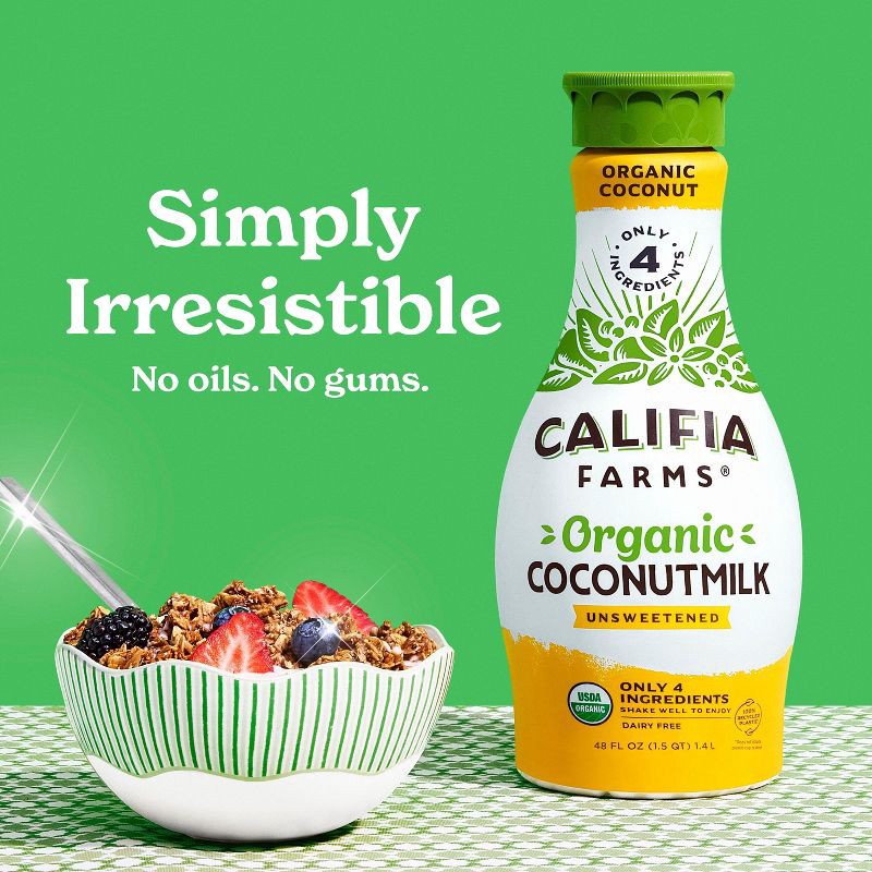 slide 3 of 9, Califia Farms Organic Coconut Milk - 48 fl oz, 48 fl oz