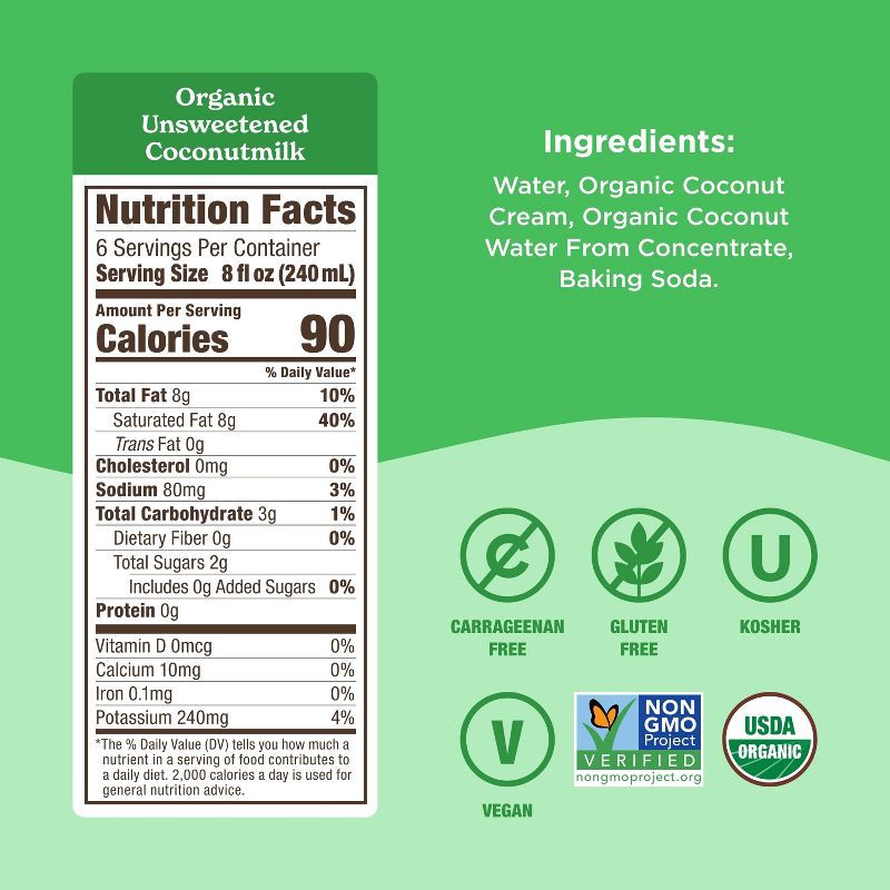 slide 6 of 9, Califia Farms Organic Coconut Milk - 48 fl oz, 48 fl oz
