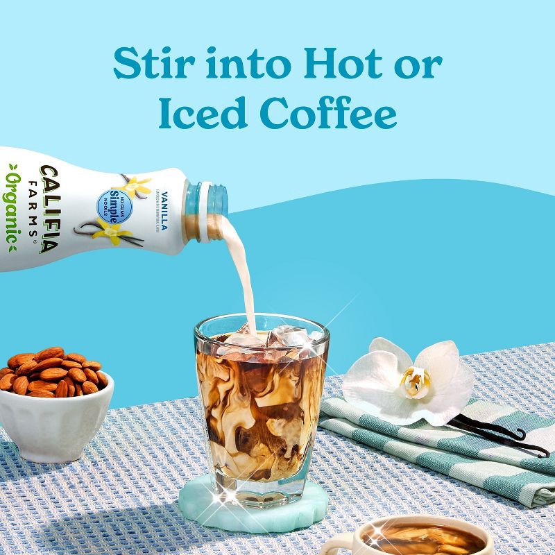 slide 5 of 9, Califia Farms Organic Vanilla Almond Milk Coffee Creamer - 25.4 fl oz, 25.4 fl oz