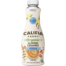 Califia Farms Organic Vanilla Almond Milk Coffee Creamer - 25.4 fl oz
