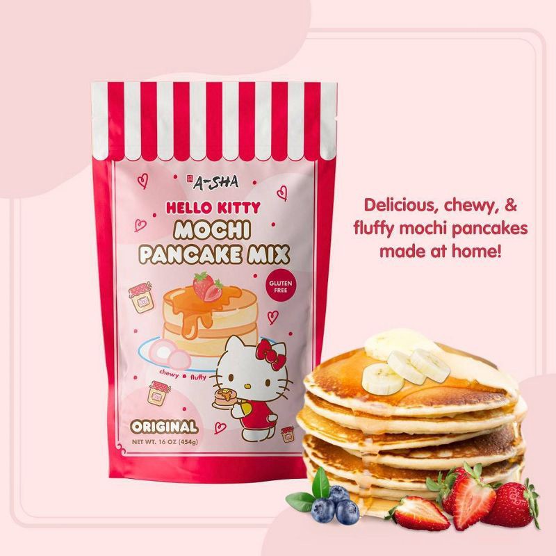 slide 5 of 5, A-Sha Foods USA A-Sha x Hello Kitty Mochi Pancake Mix Original - 16oz, 16 oz