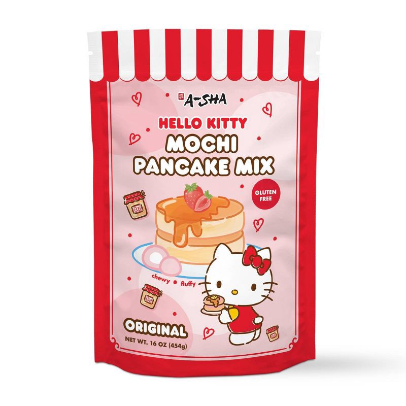 slide 1 of 7, A-Sha Foods USA A-Sha x Hello Kitty Mochi Pancake Mix Original - 16oz, 16 oz