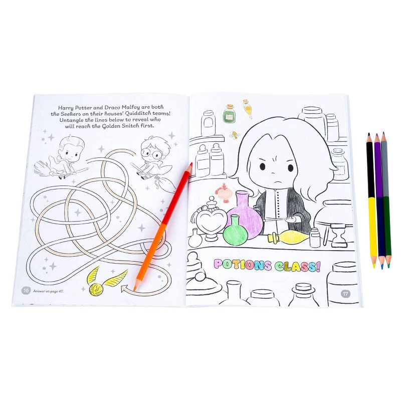 slide 4 of 6, Studio Fun Wizarding World: Adventures in the Castle - (Color & Activity with Colored Pencils) by Delaney Foerster (Paperback), 1 ct