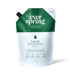 Liquid Hand Soap Refill - Free and Clear - 34 fl oz - Everspring™
