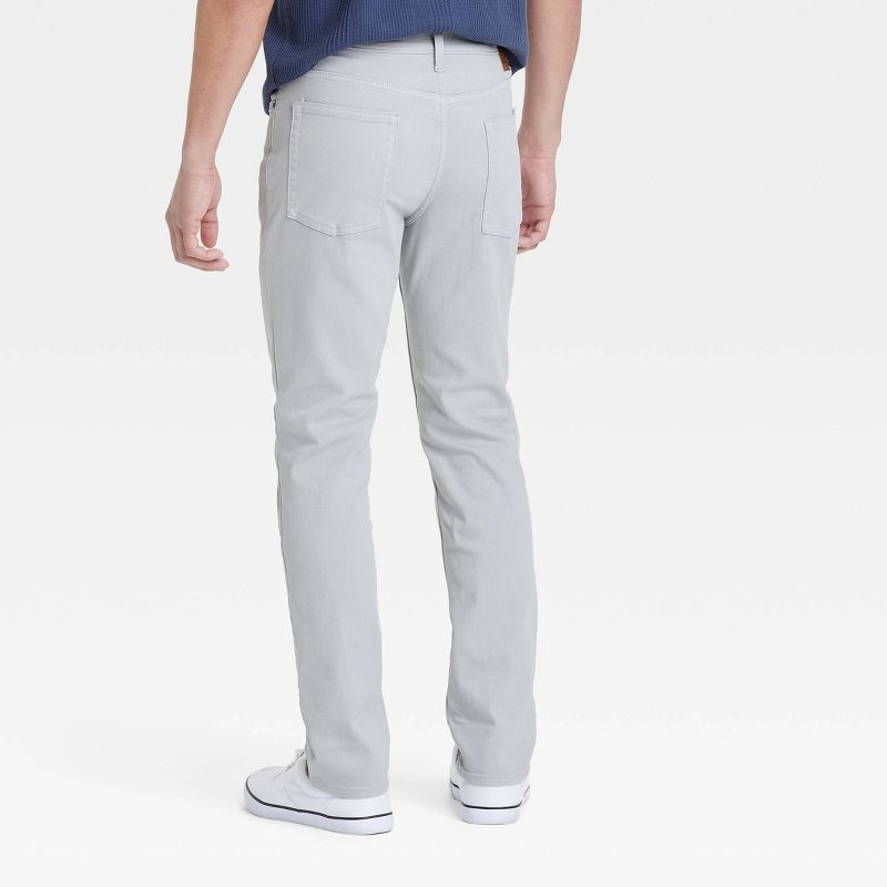 slide 2 of 3, Men's Comfort Wear Slim Fit Jeans - Goodfellow & Co™ Light Gray 38x30: Mid Rise, Stretch Denim, 1 ct