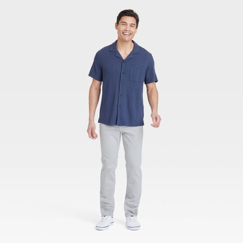 slide 3 of 3, Men's Comfort Wear Slim Fit Jeans - Goodfellow & Co™ Light Gray 38x30: Mid Rise, Stretch Denim, 1 ct