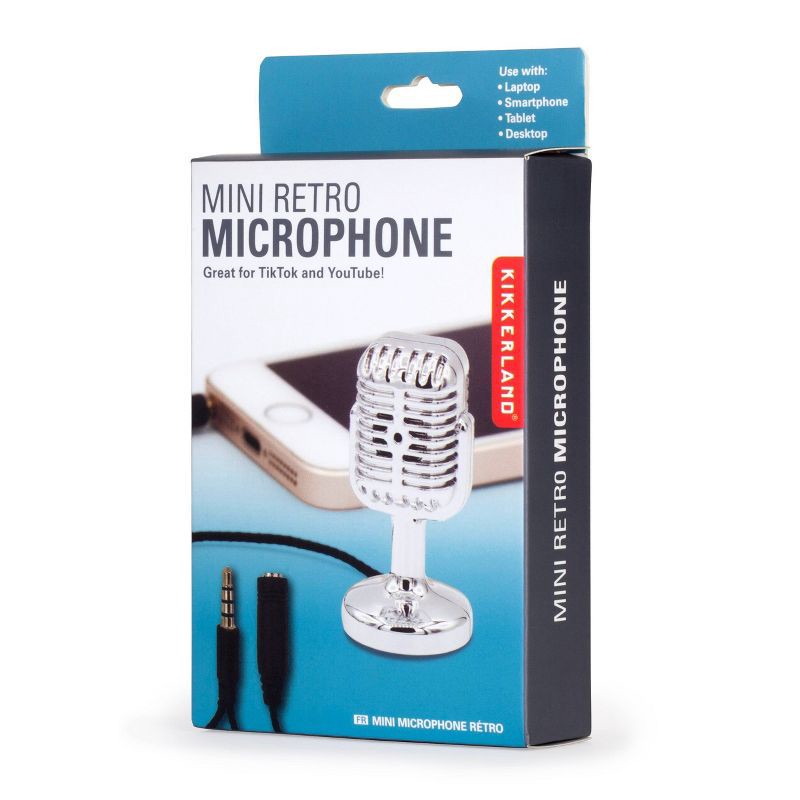 slide 3 of 3, Kikkerland Retro Karaoke Mic, 1 ct