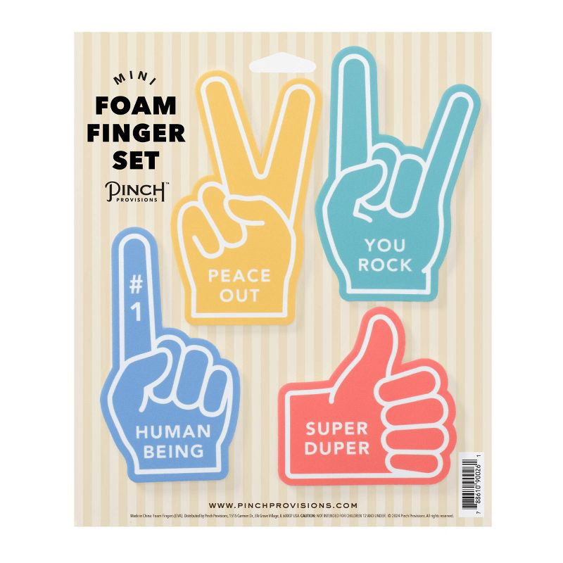 slide 1 of 3, Pinch Provisions Mini Foam Finger Set 4ct, 4 ct