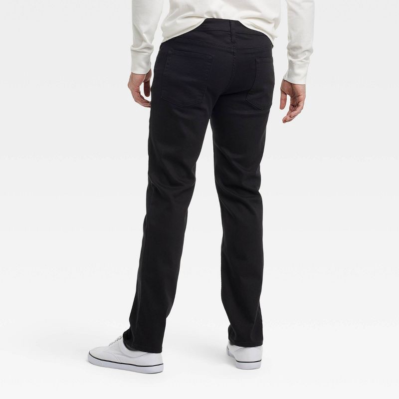slide 2 of 3, Men's Slim Straight Fit Jeans - Goodfellow & Co™ Black 40x32: Lightweight Denim, Mid Rise, Stretch, Machine Washable, 1 ct