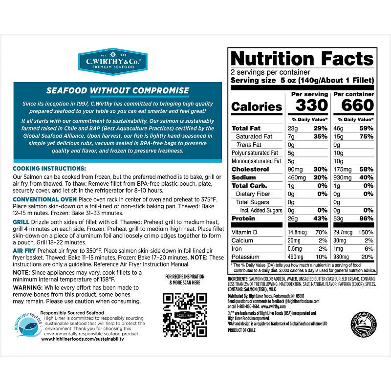 slide 3 of 6, C. Wirthy & Co. Butter & Herb Salmon - Frozen - 10oz, 10 oz