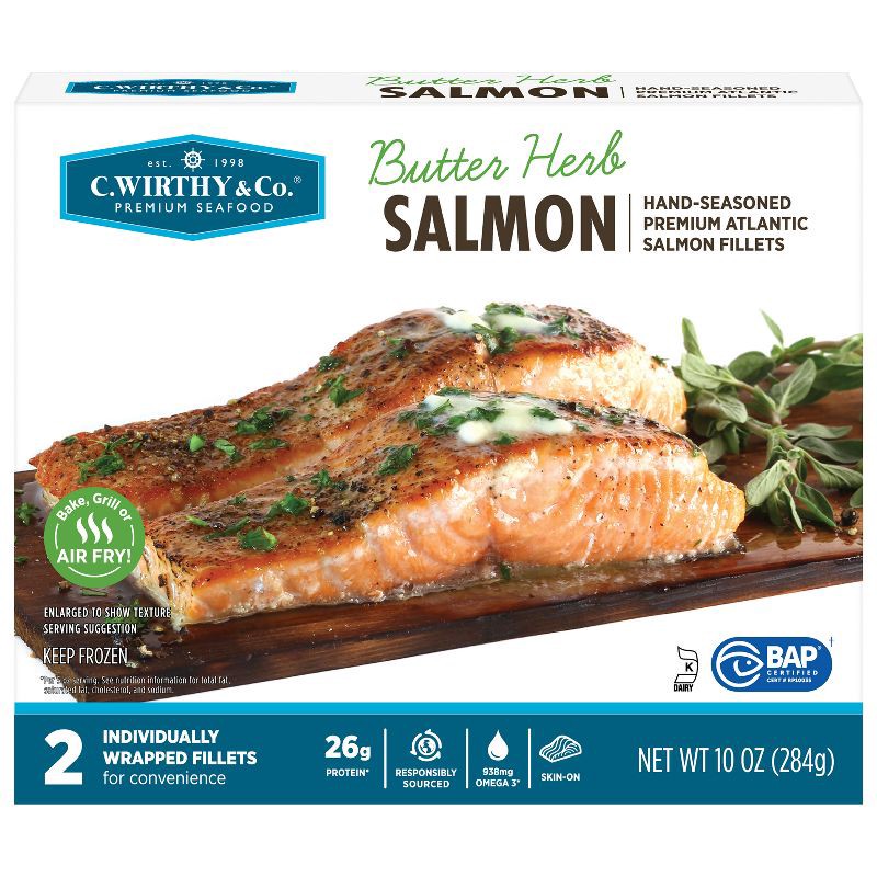 slide 1 of 6, C. Wirthy & Co. Butter & Herb Salmon - Frozen - 10oz, 10 oz