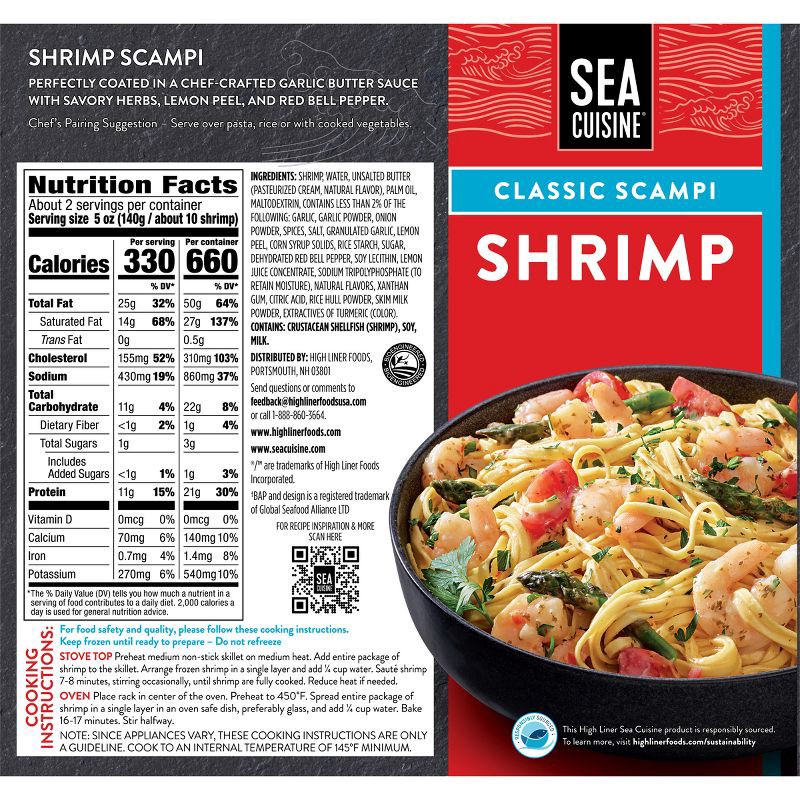 slide 3 of 5, Sea Cuisine Classic Shrimp Scampi - Frozen - 10oz, 10 oz