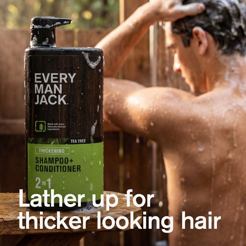 slide 4 of 8, Every Man Jack 2-in-1 Shampoo + Conditioner - Tea Tree - 16 fl oz, 16 fl oz