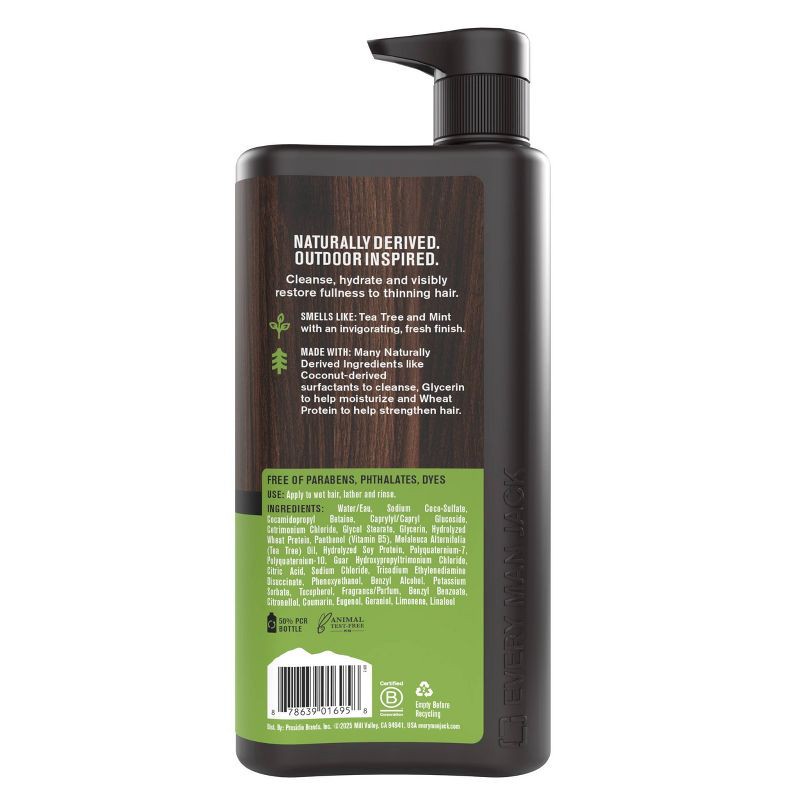 slide 7 of 8, Every Man Jack 2-in-1 Shampoo + Conditioner - Tea Tree - 16 fl oz, 16 fl oz