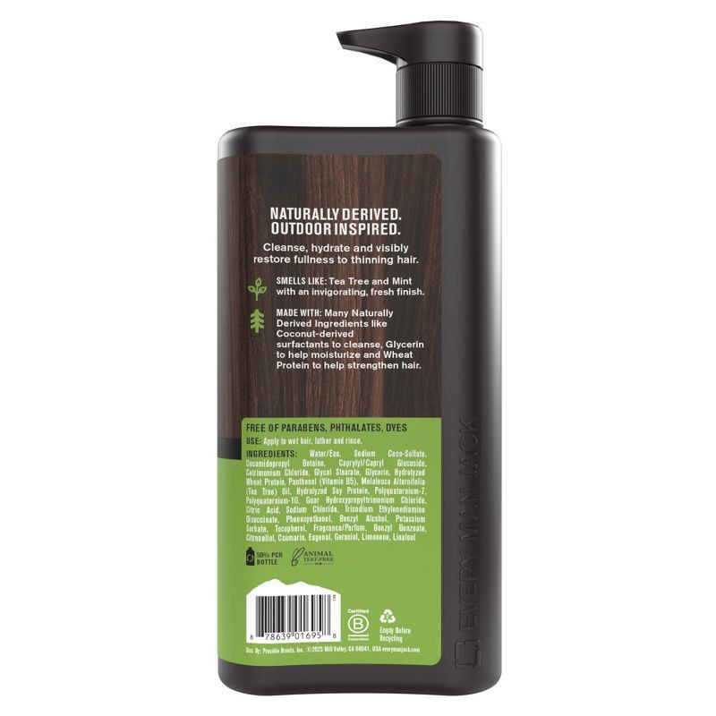 slide 8 of 8, Every Man Jack 2-in-1 Shampoo + Conditioner - Tea Tree - 16 fl oz, 16 fl oz