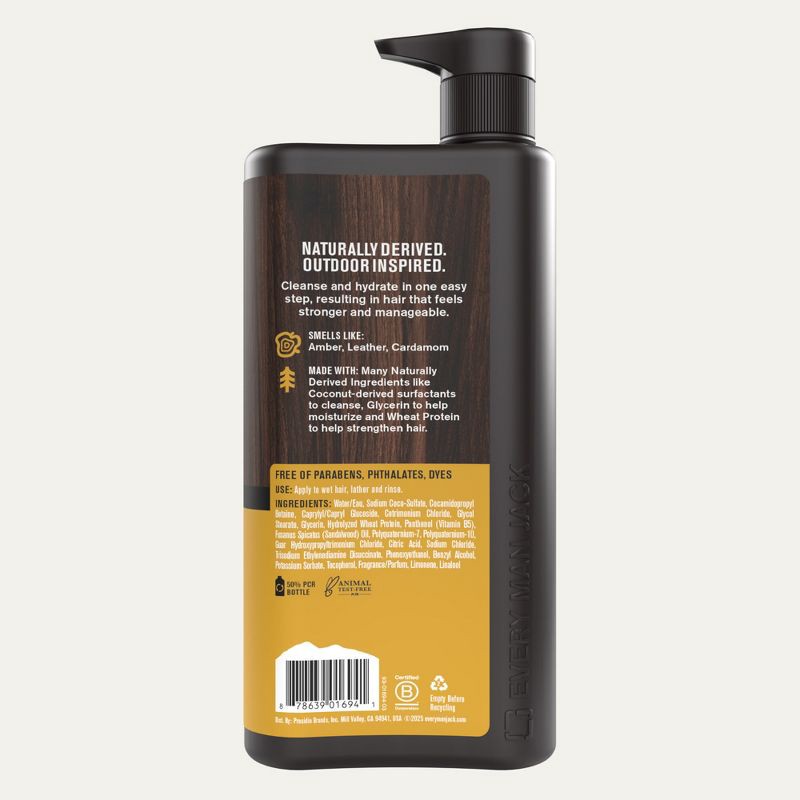 slide 8 of 8, Every Man Jack 2-in-1 Shampoo + Conditioner - Sandalwood - 16 fl oz, 16 fl oz