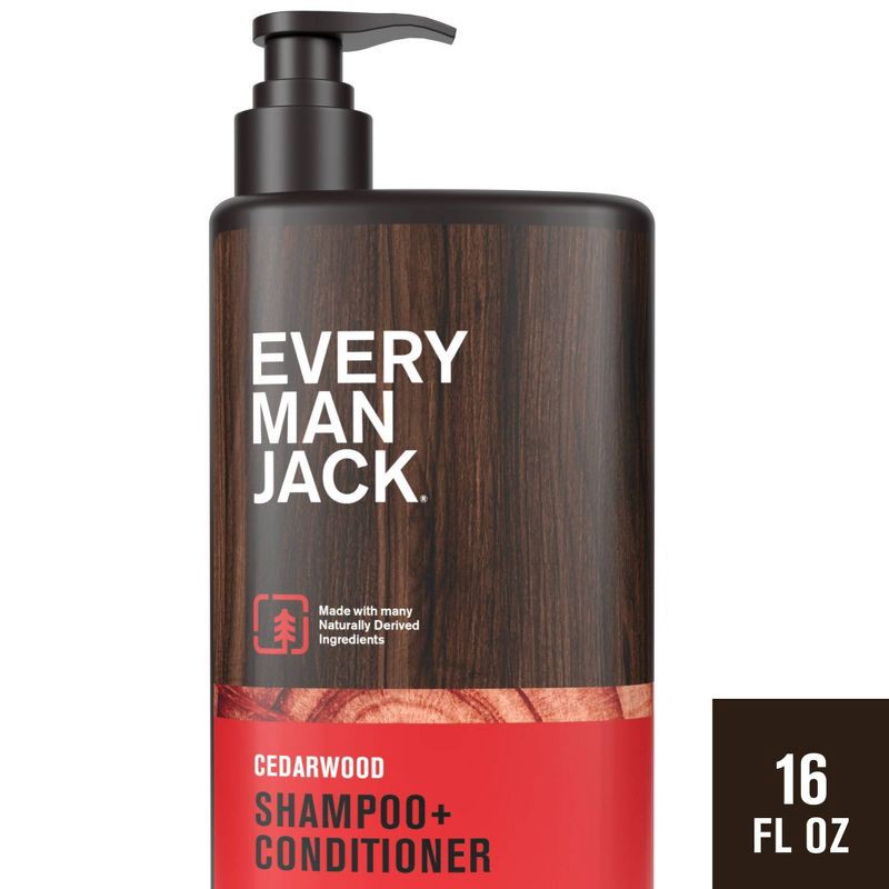 slide 1 of 7, Every Man Jack 2-in-1 Shampoo + Conditioner - Cedarwood - 16 fl oz, 16 fl oz