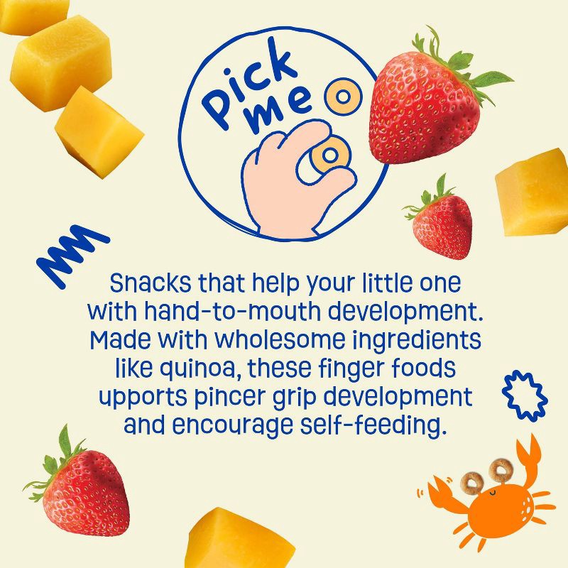 slide 3 of 8, Earth's Best Organic Melty Hoops Multipack Baby & Toddler Snacks - Strawberry Mango - 1.28oz - 4ct, 1.28 oz, 4 ct