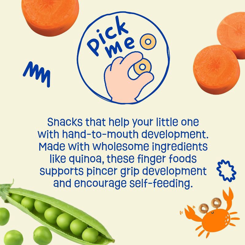 slide 3 of 8, Earth's Best Organic Melty Hoops Multipack Baby & Toddler Snacks - Spring Veggies - 1.28oz - 4ct, 1.28 oz, 4 ct