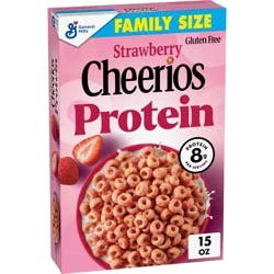 Cheerios Protein Gluten Free Strawberry Breakfast Cereal - 15oz