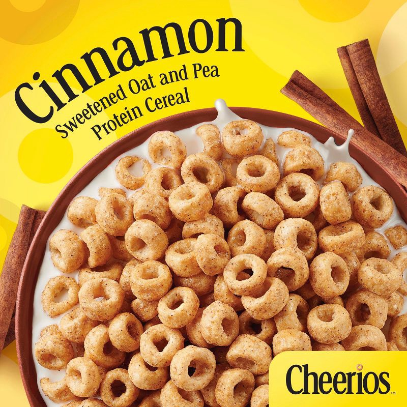 slide 3 of 8, Cheerios Protein Gluten Free Cinnamon Breakfast Cereal - 15oz, 15 oz