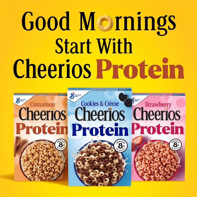 slide 4 of 8, Cheerios Protein Gluten Free Cinnamon Breakfast Cereal - 15oz, 15 oz