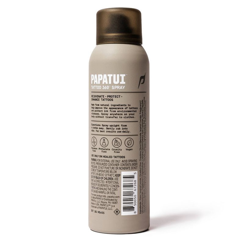 slide 9 of 10, Papatui Paraben-Free Protect and Brighten Vitamin E Tattoo Spray - Unscented - 4oz, 4 oz