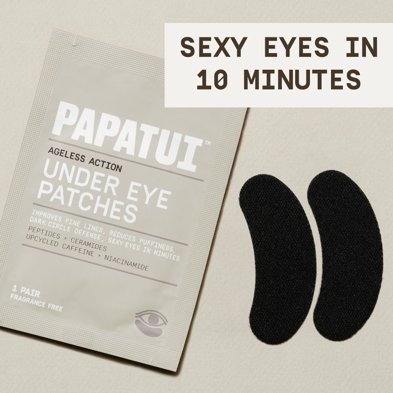 slide 3 of 10, Papatui Men's Paraben-Free Niacinamide, Hyaluronic Acid and Caffeine Under Eye Patches - Unscented - 6 ct, 6 ct