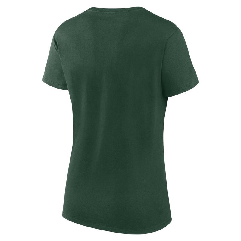 slide 3 of 3, NCAA Michigan State Spartans Women's Crew Neck T-Shirt - L: Cotton-Polyester Blend, Tagless, 1 ct