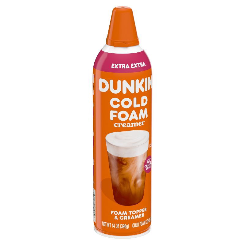 slide 2 of 14, Dunkin' Donuts Coffee Creamer Cold Foam Extra Extra Creamer - 14oz, 14 oz
