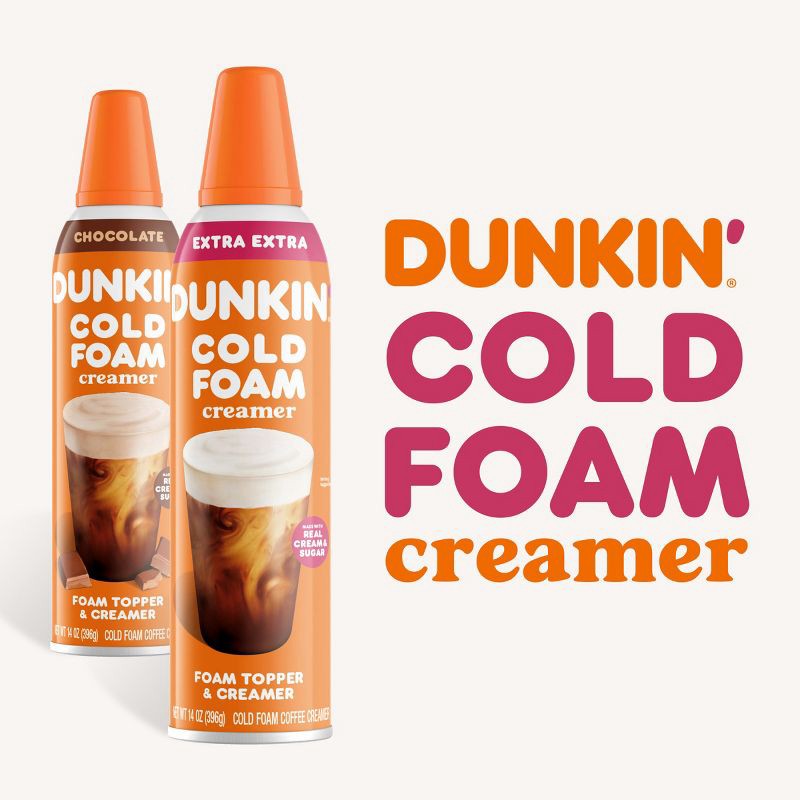 slide 4 of 14, Dunkin' Donuts Coffee Creamer Cold Foam Extra Extra Creamer - 14oz, 14 oz