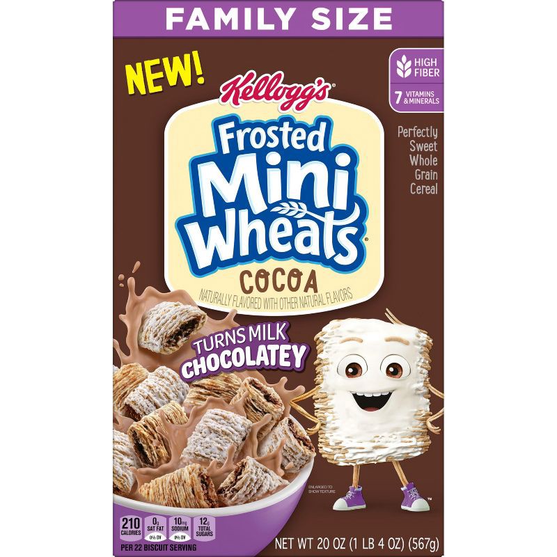 slide 6 of 11, Frosted Mini-Wheats Kellogg's Frosted Mini Wheats Cocoa Breakfast Cereal - 20oz, 20 oz