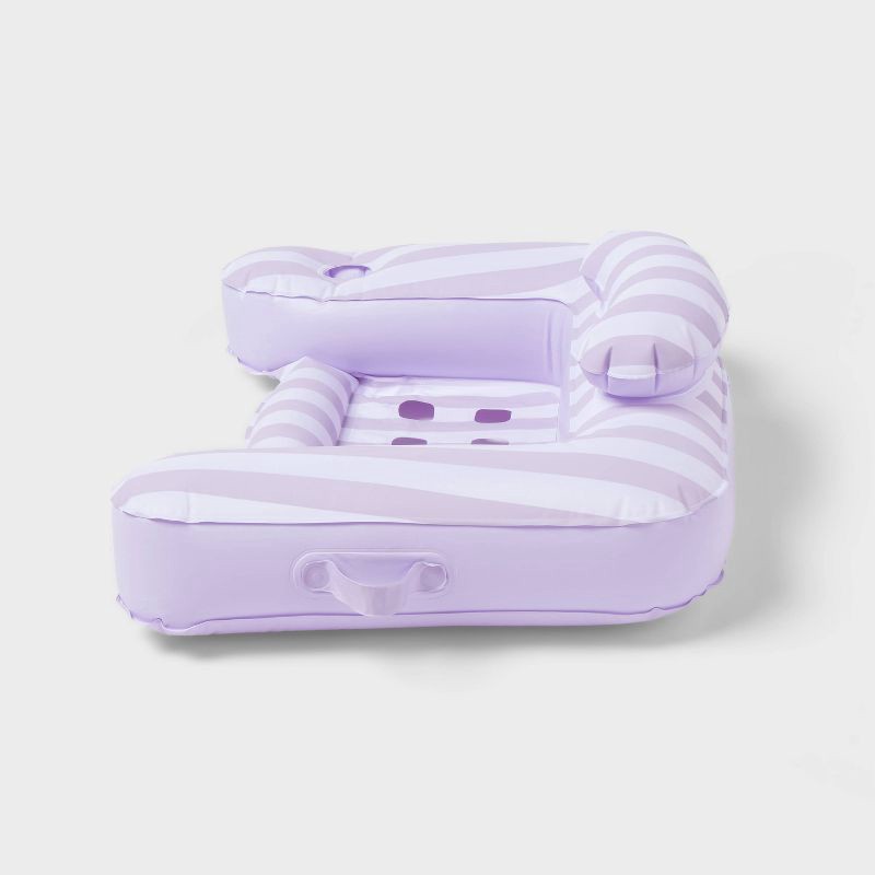 slide 3 of 4, Pool Lounge Chair Lavender - Sun Squad™: Water Floats, PVC, Up to 180 lbs Capacity, 1 ct