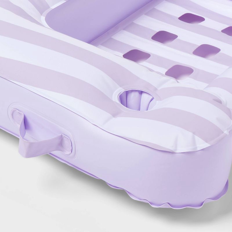 slide 4 of 4, Pool Lounge Chair Lavender - Sun Squad™: Water Floats, PVC, Up to 180 lbs Capacity, 1 ct