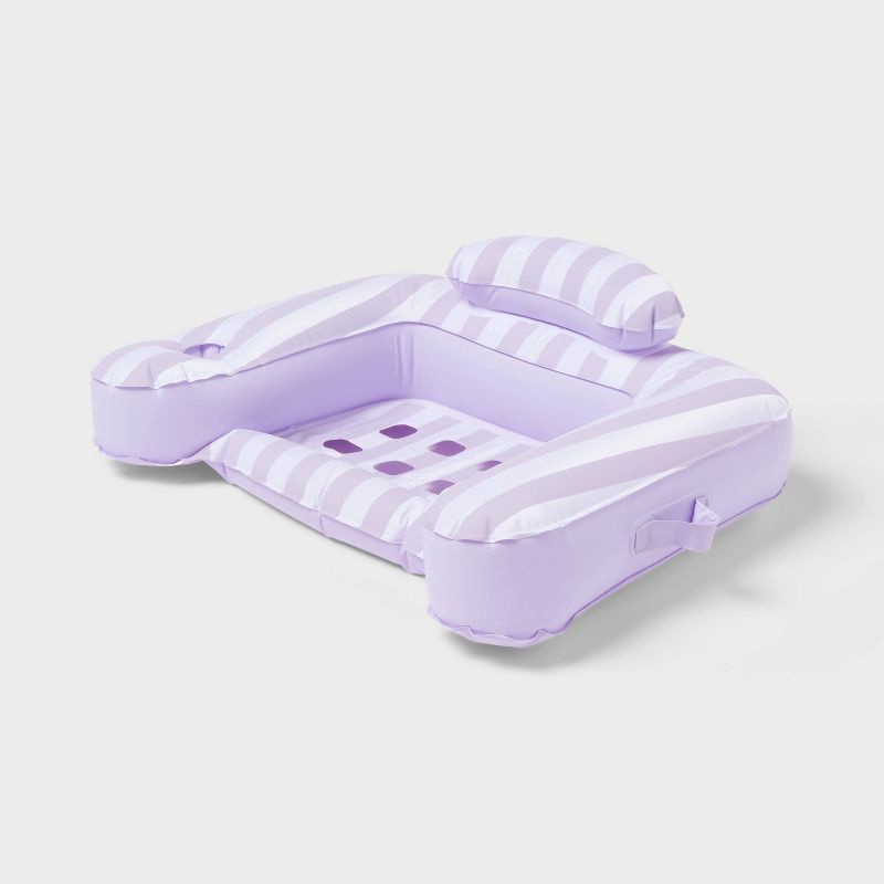 slide 1 of 4, Pool Lounge Chair Lavender - Sun Squad™: Water Floats, PVC, Up to 180 lbs Capacity, 1 ct