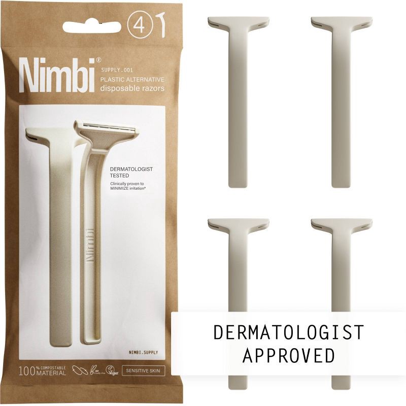 slide 4 of 15, Nimbi Disposable Razor - Clay - 4ct, 4 ct