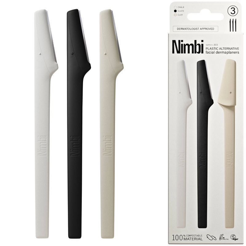 slide 1 of 9, Nimbi Dermaplaner Razor - 3ct, 3 ct