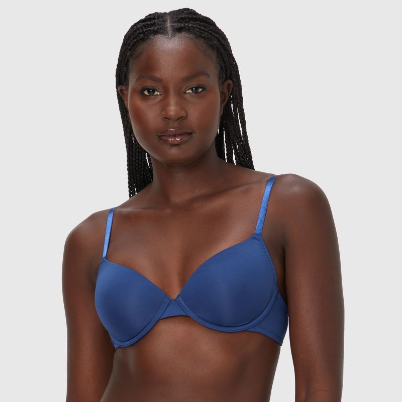 slide 2 of 8, Maidenform Women's 2pk Push-Up Bra - Salty Pepper Gray/Navy 36B, 2 ct