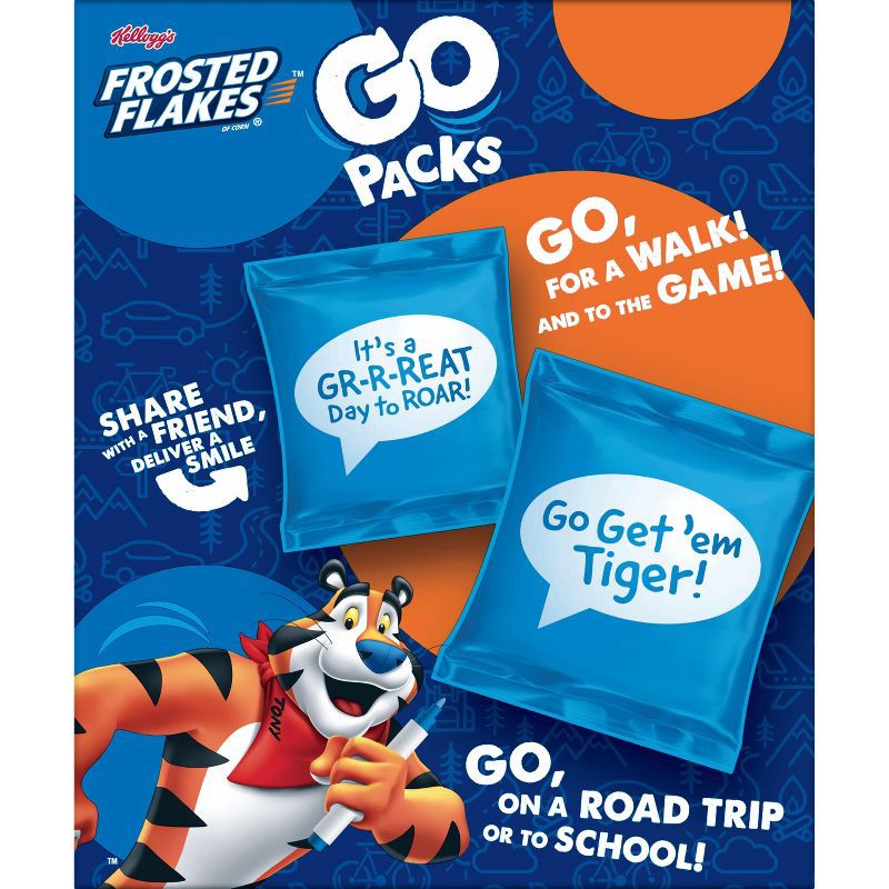 slide 8 of 12, Kellogg's Frosted Flakes Go Packs Breakfast Cereal - 12oz/10ct, 10 ct; 12 oz