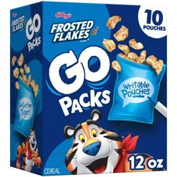 Kellogg's Frosted Flakes Go Packs Breakfast Cereal - 12oz/10ct