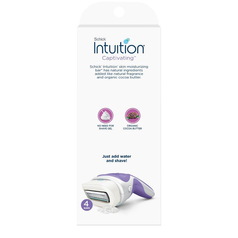 slide 2 of 7, Schick Intuition Women's 4 Blades Reusable Captivating Razor Kit - 3ct, 3 ct