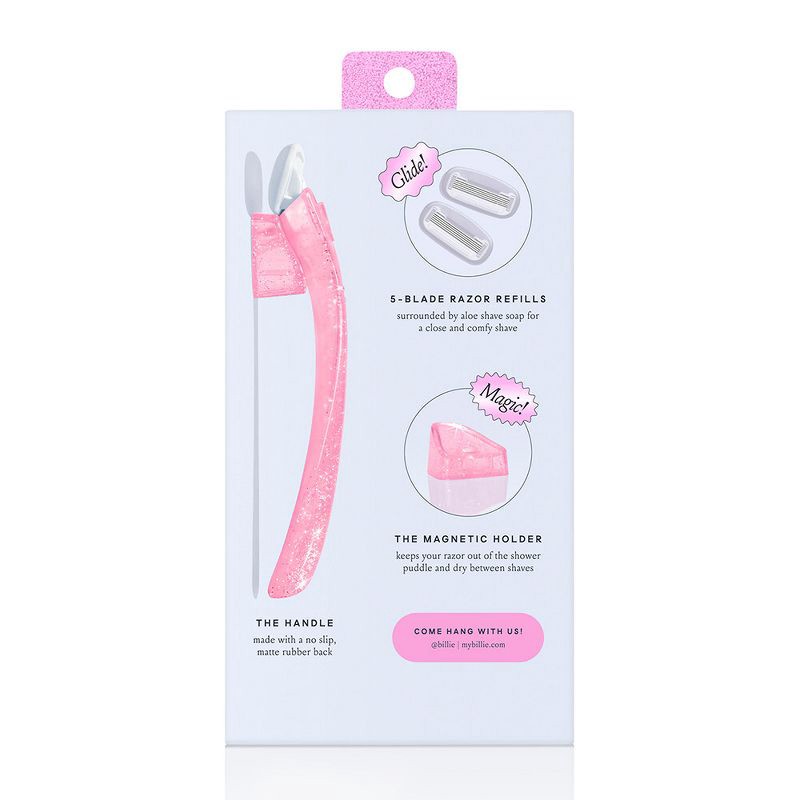 slide 2 of 11, Billie Handle with Magnetic Holder Women 5 Blade Refills Reusable Razor, 1 ct