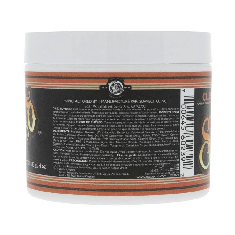slide 3 of 4, Suavecito Firm Clay Pomade - 4oz, 4 oz