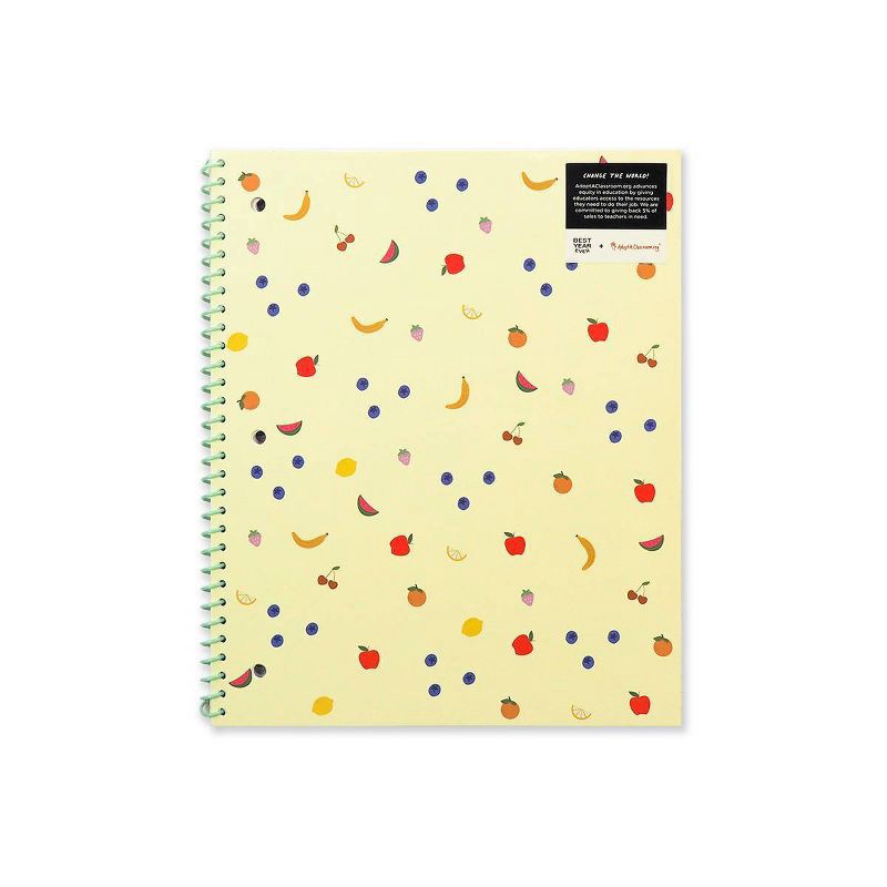 slide 1 of 4, Best Year Ever Spiral Notebook Multi Fruit, School Supplies, 1 ct
