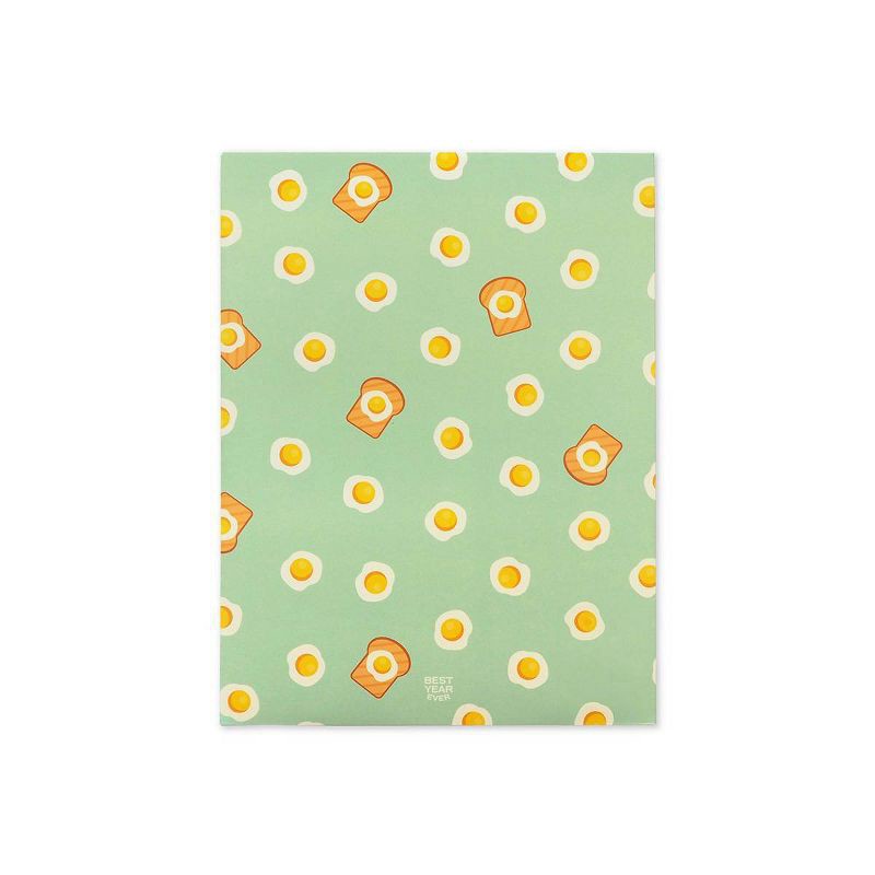 slide 2 of 4, Best Year Ever 2 Pocket Paper Folder Egg and Toast, School Supplies, 1 ct